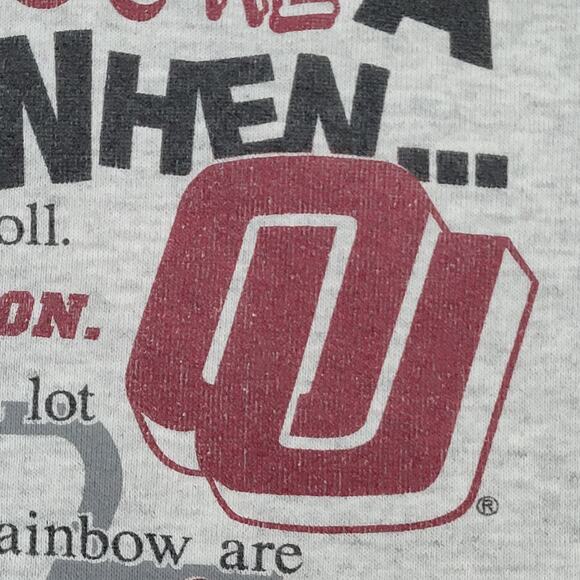 Vintage Oklahoma Sooners Sweatshirt Womens Large 22x22 Boxy - Picture 14 of 16